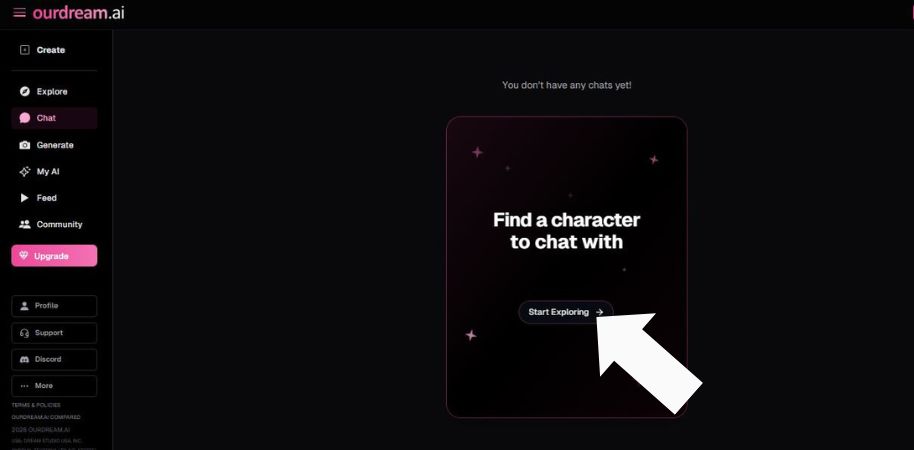 Krok 2 Klikněte na Začít prozkoumávat a vyberte postavu