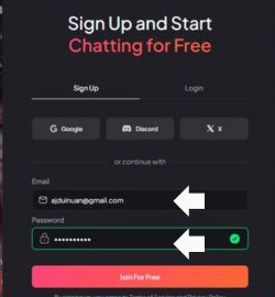 Krok 2 Zadejte svůj e-mail a heslo