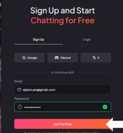 Krok 3 Klikněte na “Připojit se zdarma“