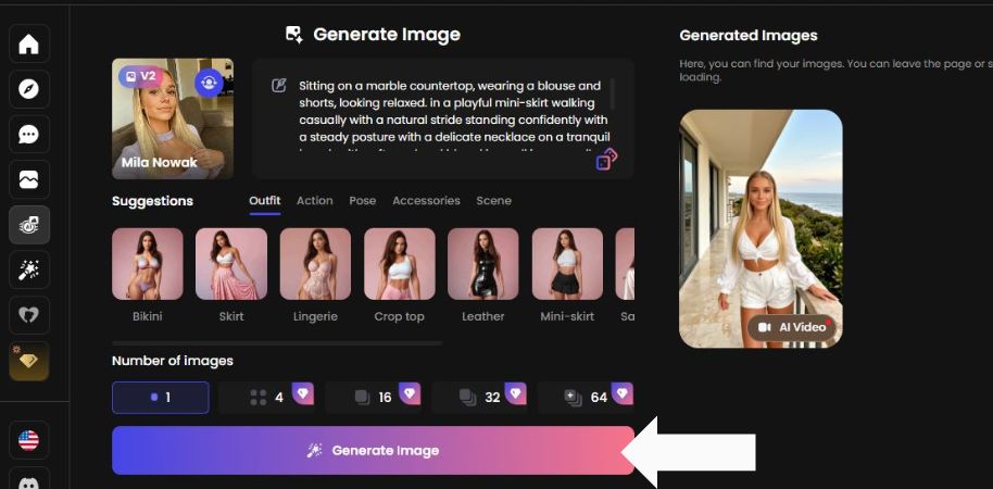 Krok 5 Klikněte na tlačítko Generovat obrázek